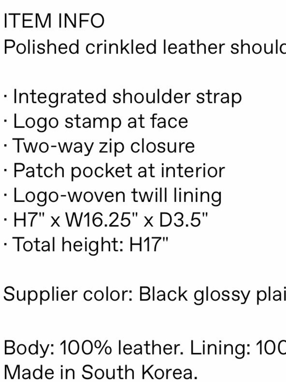 Margesherwood Large Black Bag - Picture 6 of 6